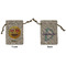Emojis Small Burlap Gift Bag - Front & Back (Personalized)