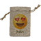 Emojis Small Burlap Gift Bag - Front