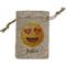 Emojis Small Burlap Gift Bag - Front (Personalized)