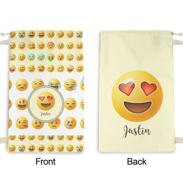 Emojis Small Laundry Bag - Front & Back View