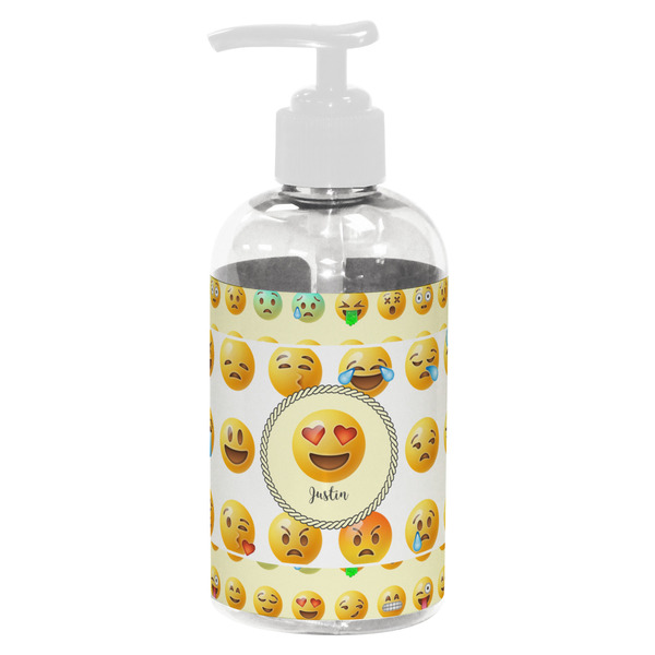 Custom Emojis Plastic Soap / Lotion Dispenser (8 oz - Small - White) (Personalized)