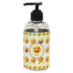 Emojis Plastic Soap / Lotion Dispenser (8 oz - Small - Black) (Personalized)