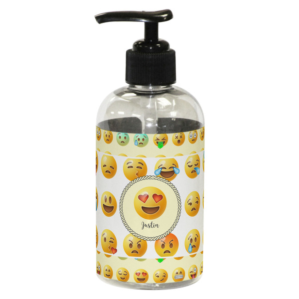 Custom Emojis Plastic Soap / Lotion Dispenser (8 oz - Small - Black) (Personalized)