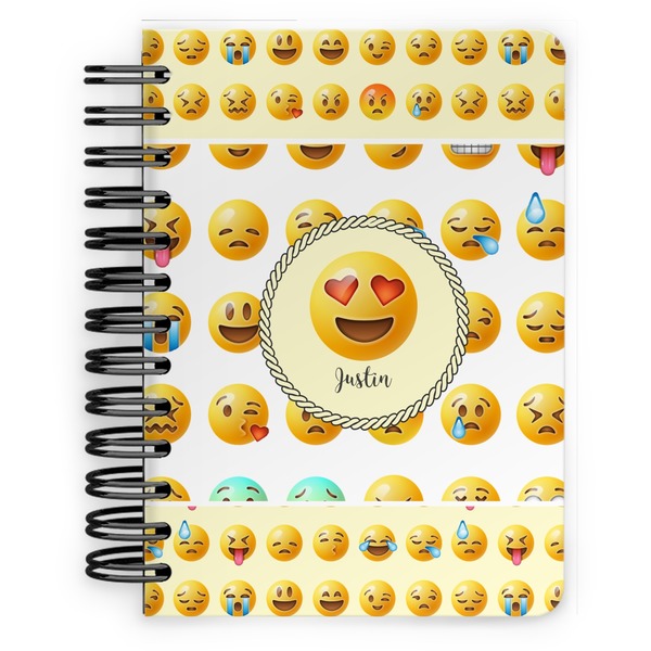 Custom Emojis Spiral Notebook - 5x7 w/ Name or Text