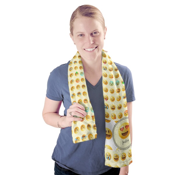Emojis Sport Towel - Exercise use - Model