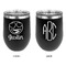 Emojis Stainless Wine Tumblers - Black - Double Sided - Approval