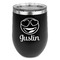 Emojis Stainless Wine Tumblers - Black - Double Sided - Front