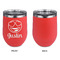 Emojis Stainless Wine Tumblers - Coral - Single Sided - Approval