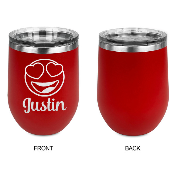 Emojis Stainless Wine Tumblers - Red - Single Sided - Approval