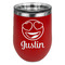 Emojis Stainless Wine Tumblers - Red - Single Sided - Front