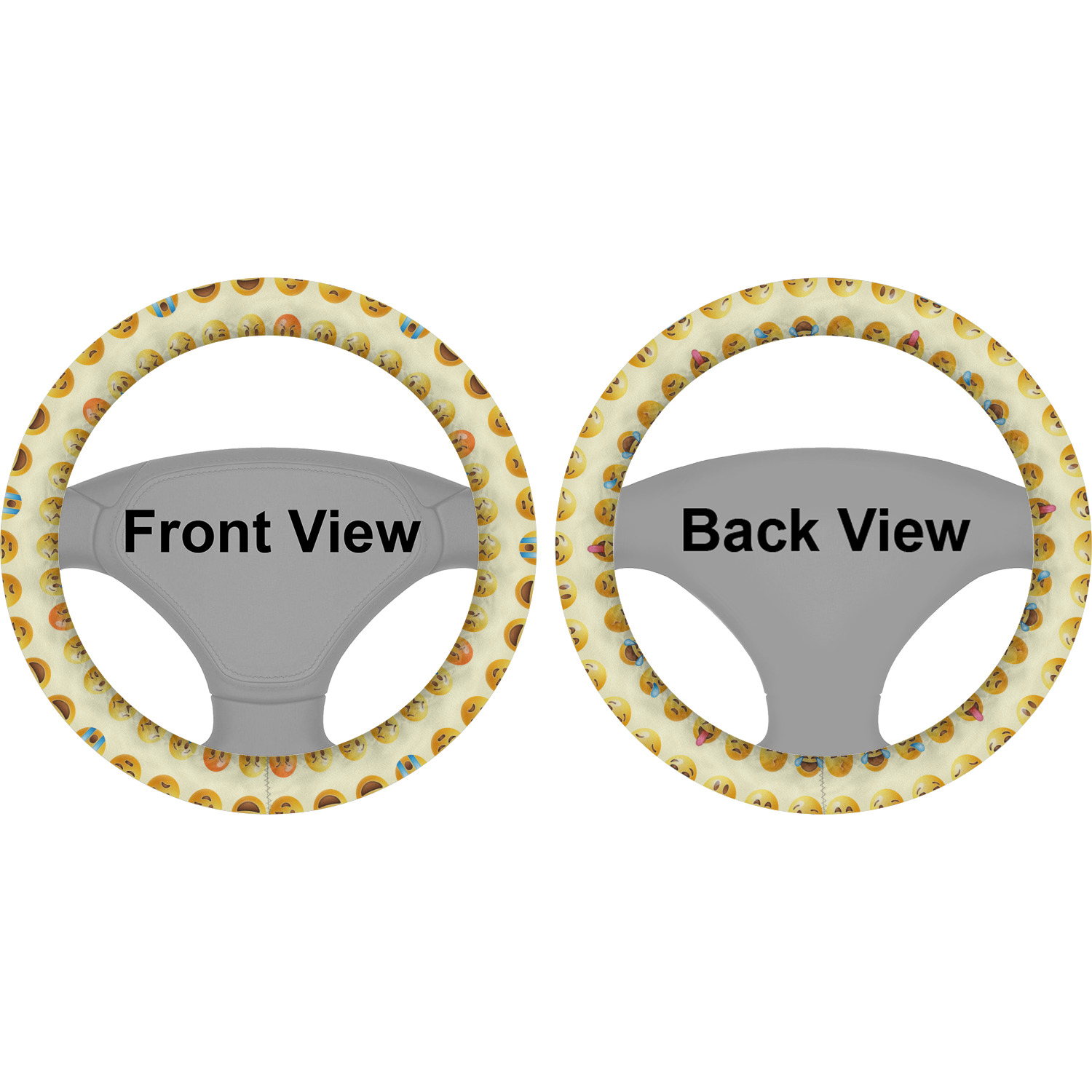 Custom Emojis Steering Wheel Cover YouCustomizeIt