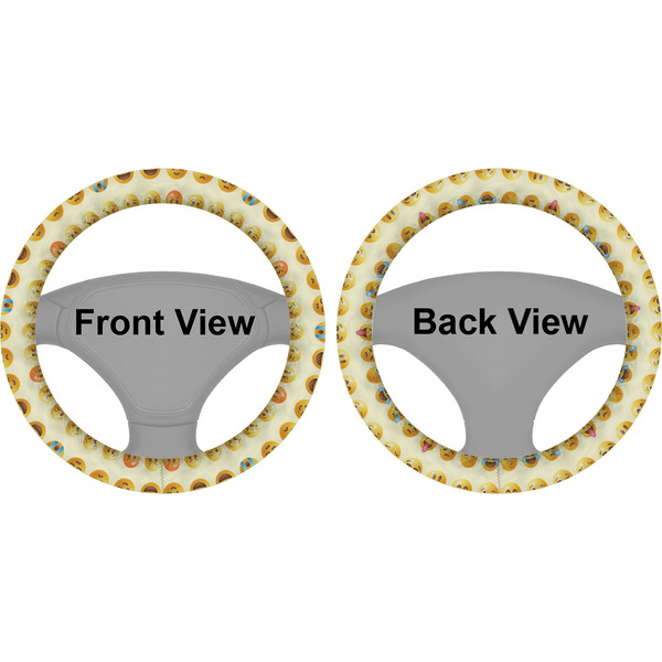 Emojis Steering Wheel Cover- Front and Back