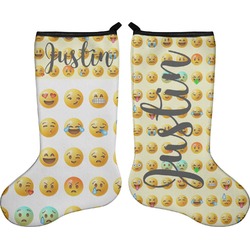 Emojis Holiday Stocking - Double-Sided - Neoprene (Personalized)