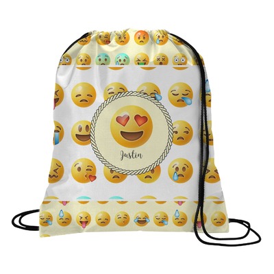 Emojis Drawstring Backpack - Medium (Personalized)