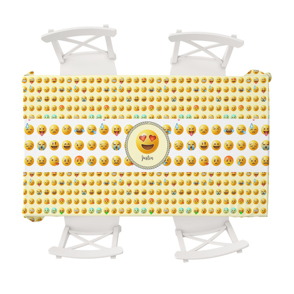 Custom Emojis Tablecloth - 58"x102" (Personalized)