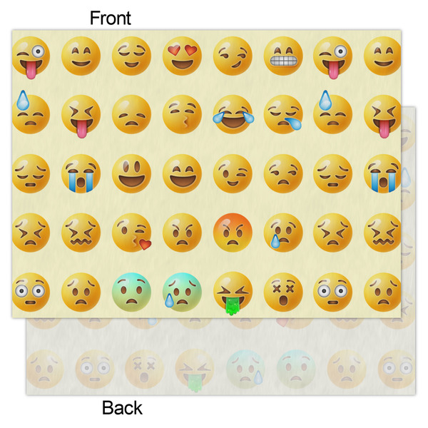 Emojis Tissue Paper - Heavyweight - Large - Front & Back