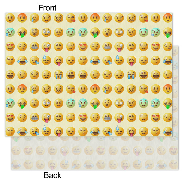 Emojis Tissue Paper - Lightweight - Large - Front & Back