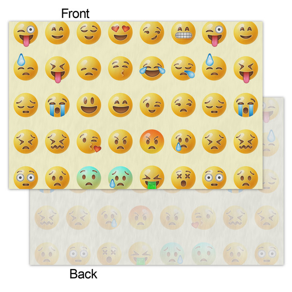 Emojis Tissue Paper - Lightweight - Small - Front & Back