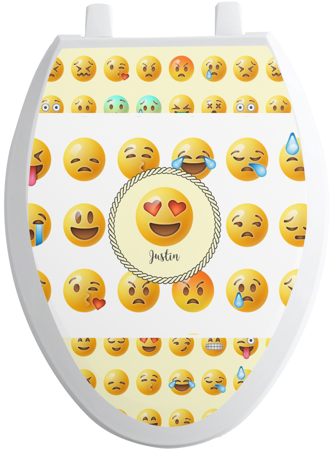 Emojis Toilet Seat Decal Elongated (Personalized) YouCustomizeIt