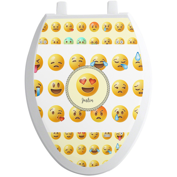 Custom Emojis Toilet Seat Decal - Elongated (Personalized)