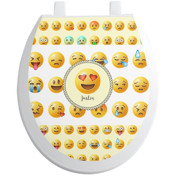 Custom Emojis Toilet Seat Decal - Round (Personalized)