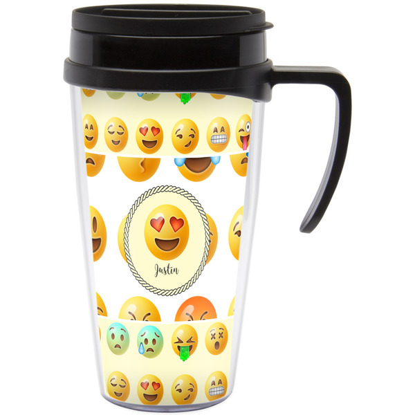 Custom Emojis Acrylic Travel Mug with Handle (Personalized)