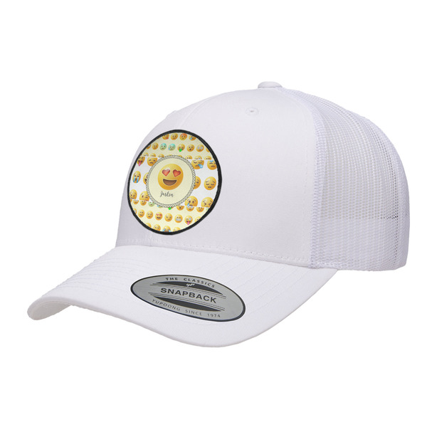 Custom Emojis Trucker Hat - White (Personalized)