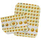 Emojis Two Rectangle Burp Cloths - Open & Folded