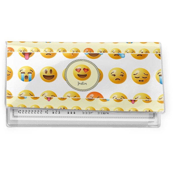 Custom Emojis Vinyl Checkbook Cover (Personalized)