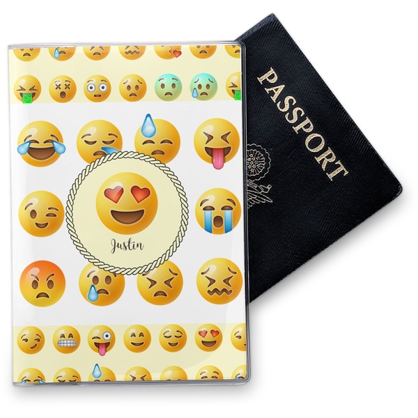 Custom Emojis Vinyl Passport Holder (Personalized)