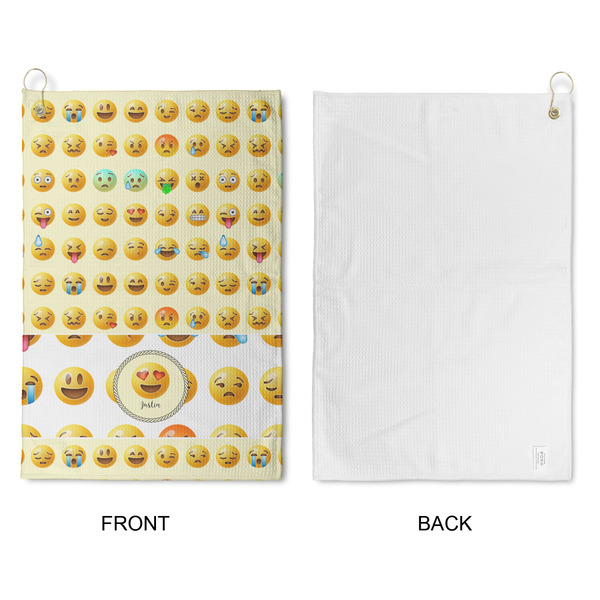 Emojis Waffle Weave Golf Towel - Approval