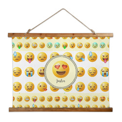 Emojis Wall Hanging Tapestry - Wide (Personalized)