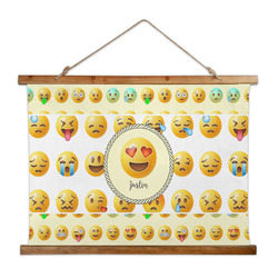 Emojis Wall Hanging Tapestry - Wide (Personalized)