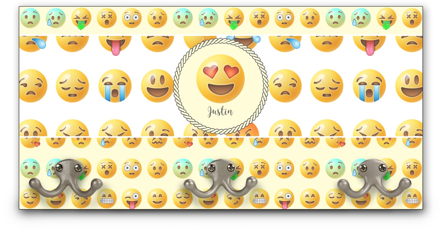 Custom Emojis Wall Mounted Coat Rack (Personalized) YouCustomizeIt