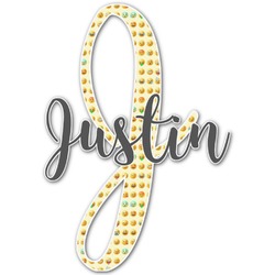 Emojis Name & Initial Decal - Custom Sized (Personalized)