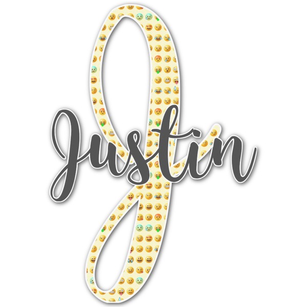 Custom Emojis Name & Initial Decal - Up to 18"x18" (Personalized)