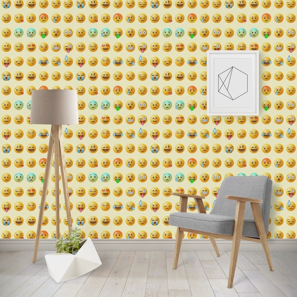 Custom Emojis Wallpaper & Surface Covering (Peel & Stick - Repositionable)