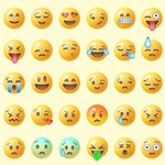 Emojis Wallpaper & Surface Covering (Peel & Stick 24"x 24" Sample)