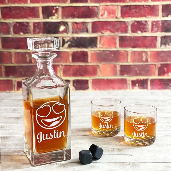 Emojis Whiskey Decanters - 30oz Square - LIFESTYLE