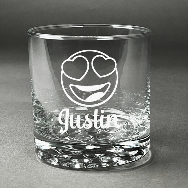 Custom Emojis Whiskey Glass - Engraved (Personalized)