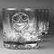 Emojis Whiskey Glasses Set of 4 - Engraved Front