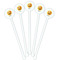 Emojis White Plastic 5.5" Stir Stick - Fan View