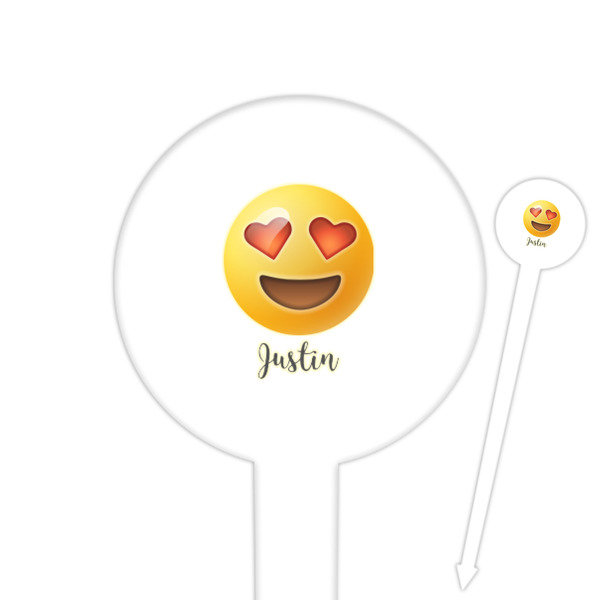 Custom Emojis Round Plastic Food Picks (Personalized)