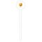 Emojis White Plastic 6" Food Pick - Round - Single Pick