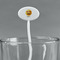 Emojis White Plastic 7" Stir Stick - Oval - Main