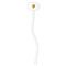 Emojis White Plastic 7" Stir Stick - Oval - Single Stick