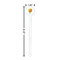 Emojis White Plastic 7" Stir Stick - Round - Dimensions