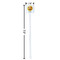 Emojis White Plastic Stir Stick - Square - Dimensions