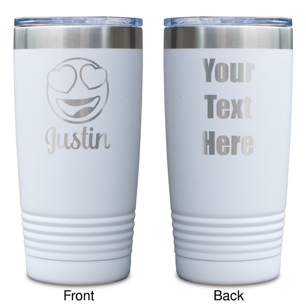 Emojis White Polar Camel Tumbler - 20oz - Double Sided - Approval
