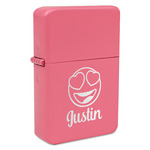Emojis Windproof Lighter - Pink - Double Sided (Personalized)